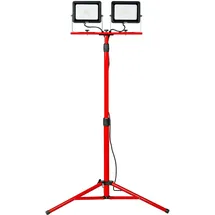 Stier Baustrahler LED 2x30 W 2x2400 Lumen mit Stativ