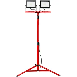 Stier Baustrahler LED 2x30 W 2x2400 Lumen mit Stativ