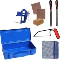 Corvus A600331 - Werkzeug Set Metall Box 01, blau, Werkzeugkoffer