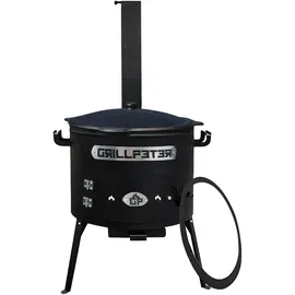 Grillpeter Utschak Asamat mit Kazan aus Gusseisen 12L Schwarz