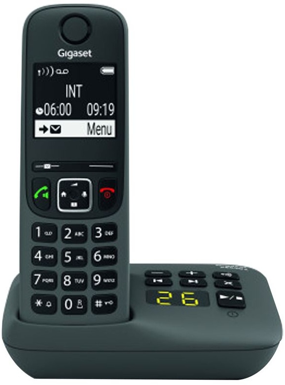 Gigaset AE690A Schnurlostelefon mit Anrufbeantworter anthrazit