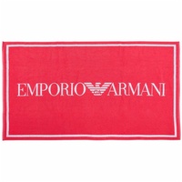 Giorgio Armani EMPORIO ARMANI Unisex Strandtuch - Badetuch, Logo, Baumwolle Koralle 170x100cm