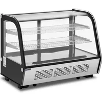 Royal Catering Kühlvitrine 160 L 3 Ebenen Edelstahl