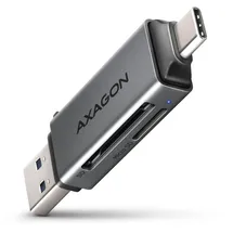 AXAGON CRE-DAC External USB 3.2 Gen1 Type-C+Type-A 2-slot SD/microSD MMC,