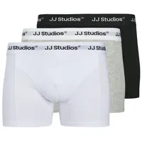 JACK & JONES JACSOHO Boxershorts grau/schwarz/weiß XL 3er Pack