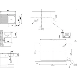 Blanco Classic 40 S links + Handbetätigung