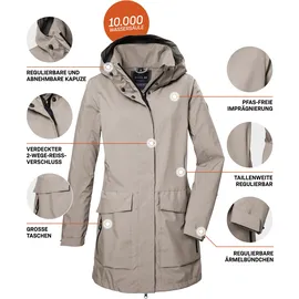 G.I.G.A. DX Damen Softshell Parka mit abzippbarer Kapuze/Softshelljacke GS 95 WMN SFTSHLL PRK, hellsand,