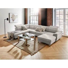 Z2 Wohnlandschaft Stoff 5-Sitzer Grau