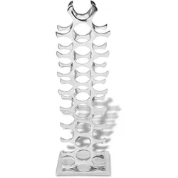 vidaXL Weinregal Aluminium Silber 27 Flaschen