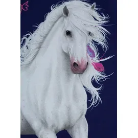 Miss Melody MISS MELODY, Mädchen, Gr. 128, blau (blau ribbon), Single Jersey, Obermaterial: 100% Baumwolle, bedruckt, hüftlang, Rundhals, Shirts Langarmshirt