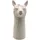Dekohelden24 Vase Alpaka, Dekovase, Blumenvase, Keramikvase, Tischvase, Kopfvase, Alpakavase, Vase Sandoptik, Kopf Sand-Finish aus Keramik, in Weiß L/B/H 13 x 11 x 27 cm.