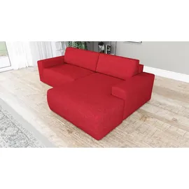 mebloland Ecksofa TOTI mit Schlaffunktion. Farbe: Rot 13. - Rot