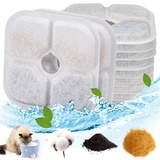 Katzenbrunnen Filter 12 Stück Filter Katzenbrunnen Filter für Katzenbrunnen Eckig mit Kohlefilter und Schaumfilter Trinkbrunnen Katzen Ersatzfilter für 2.5L Katzen Trinkbrunnen und Hunde