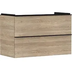 hansgrohe Xelu Q Waschtischunterschrank 54033670 980x605x475mm, 2 Schubladen, Eiche Natur, mattschwarz