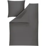 Estella Bettwäsche Atelier, Grau, Textil, Uni, 200x200 cm, Gots, Schlaftextilien, Bettwäsche, Bettwäsche, Satin-Bettwäsche
