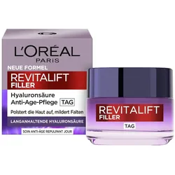 L’Oréal Paris Revitalift Filler Anti-Aging Tagescreme mit Hyaluronsäure Pflege 50 ml Damen 
