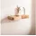 FineBuy Wandregal 60 x 8 x 20 cm Braun