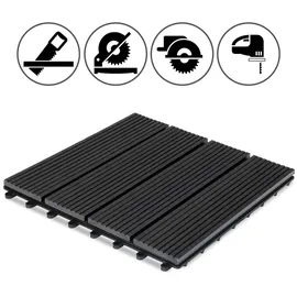 CASARIA WPC Fliesen 55er-Set Klassik Anthrazit