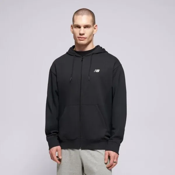 NEW BALANCE HOODIE SPORT ESSENTIALS LOGO FRENCH TERRY FULL Z - Schwarz - M