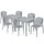 konsimo® FICCARI Gartenmöbel-Set 8-tlg. grau