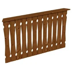 Skan Holz Brüstung Balkonschalung zu Pavillion Nice-Größe 2-nussbaum