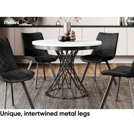 meblini Ø 100 cm braun/schwarz