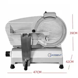 ARSENT Professionelle Aufschnittmaschine und Schinkenschneider mit Klebemesser Ø250mm.