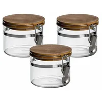 Gouveo 3er Set Vorratsglas Borosilikat 400 ml mit Bügelverschluss