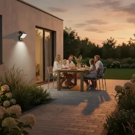 dotlux Solarleuchte Aluminium 3,5W 250 lm inkl. Sensor grau