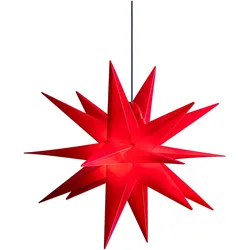roter Medium LED-Stern Decotrend Sterntaler 40 cm 18 Zacker - für innen und außen
