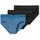SCHIESSER Rioslip unifarben schwarz/weiß/blue XL 3er Pack
