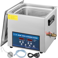 GloWiss 10L Dual Frequency Ultrasonic Cleaning Device 28/40 KHz Digital ultraschall reiniger Ultraschallreinigungsgerät Edelstahl Ultraschallreiniger with Heater Timer