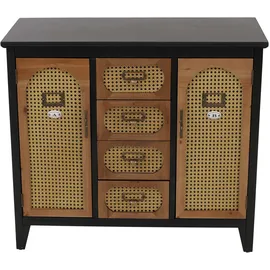 Mendler Apothekerkommode 80 x 91 x 40 cm Schwarz