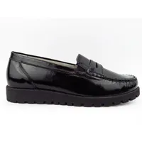 WALDLÄUFER Slipper Slipper Leder - schwarz