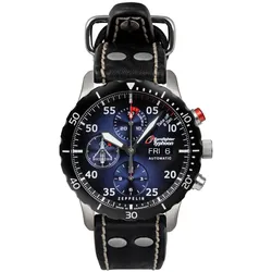 Zeppelin 7218-3 Herrenuhr Automatik Chronograph Eurofighter Schwarz/Blau
