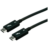 Roline USB-Kabel ThunderboltTM 3 ThunderboltTM (USB-C®) Stecker 0.50m Schwarz