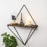 HANAH Home Wandregal 27 x 30 x 15 cm Schwarz