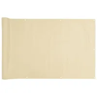 vidaXL Balkon-Sichtschutz Creme 300x75 cm PVC