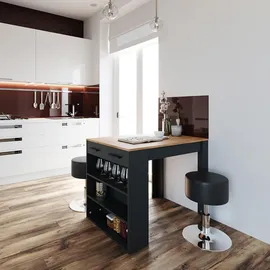 Vicco Esstisch-Set Repose, 67 x 100 cm mit 2 Hockern