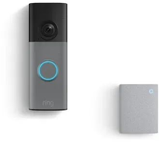 RING Battery Video Doorbell 2 + Chime (3rd Gen) - 2K, Gegensprechfunktion, Türklingel Speckled Gray