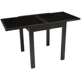 DEGAMO TORINO Ausziehtisch 65/130 x 65 x 75 cm Aluminium anthrazit/Schwarz