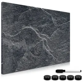 Navaris Magnettafel Memoboard Black Stone, 60 x 40 cm schwarz