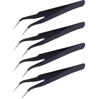 Quadrios Pinzette Sichelspitze schwarz