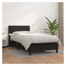 vidaXL Boxspringbett 90 x 200 cm Schwarz