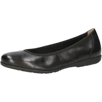 CAPRICE Damen Ballerinas aus Leder Flach, Schwarz (Black Nappa),