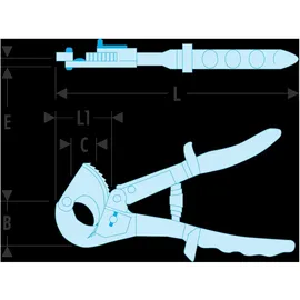 FACOM Kabelschneider Kupfer- / Aluminium 52 mm