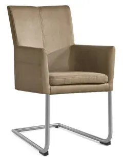 Niehoff Colorado Schwingstuhl AL 642, Rundstahl, Microfaser Nirvana beige