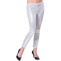 w widmann milano party fashion - Paillettenleggings für Damen, glänzende Disco Leggings im 70er Jahre Stil, für Karneval, Party Outfit