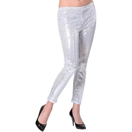 w widmann milano party fashion - Paillettenleggings für Damen, glänzende Disco Leggings im 70er Jahre Stil, für Karneval, Party Outfit