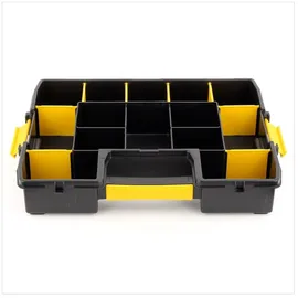 Stanley Sortimentskasten Kunststoff 37,5x6,7x29,2 cm schwarz/transparent/gelb unbestückt
